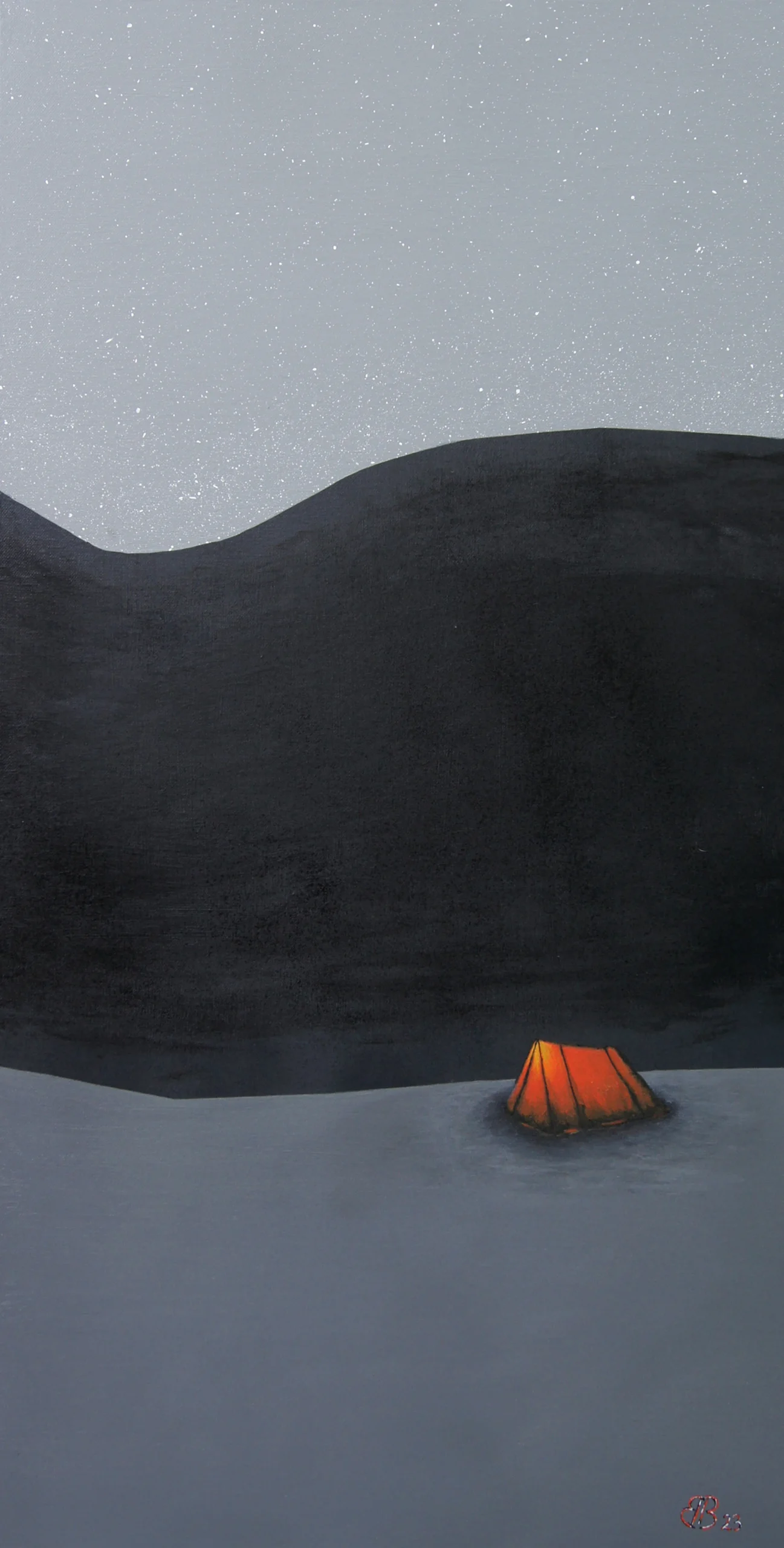 4:30 Moussey Acrylic on canvas 100x50 cm, 2023 Painting by Bernadeta Bardo
