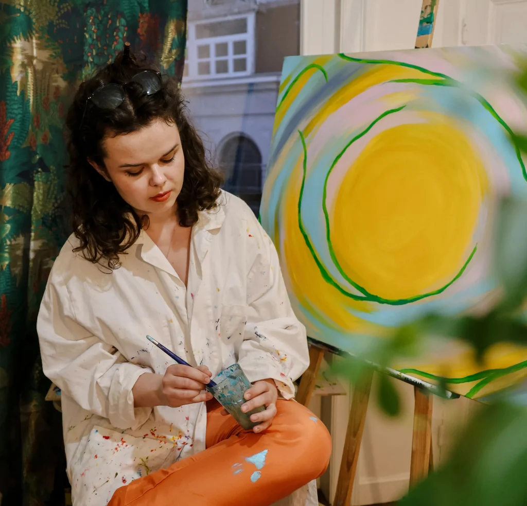 Autoportrait d’artiste peintre Bernadeta Bardo