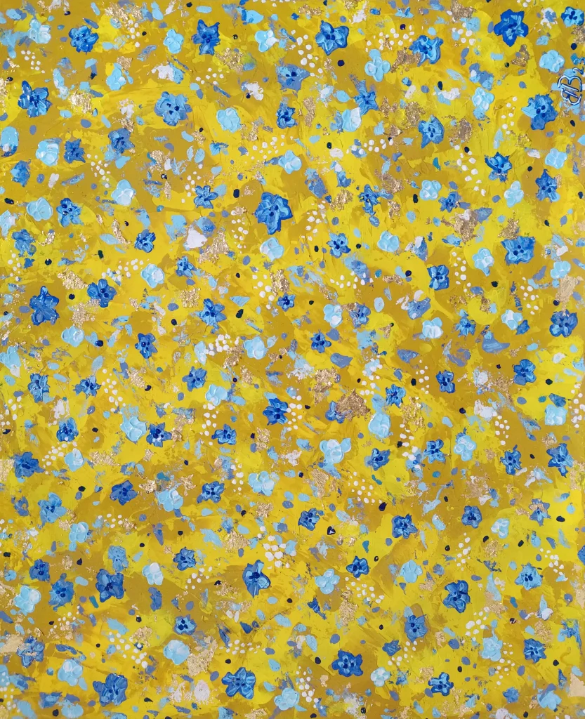 Au Soleil Acrylique sur toile 55x46 cm, 2023 Peinture de Bernadeta Bardo