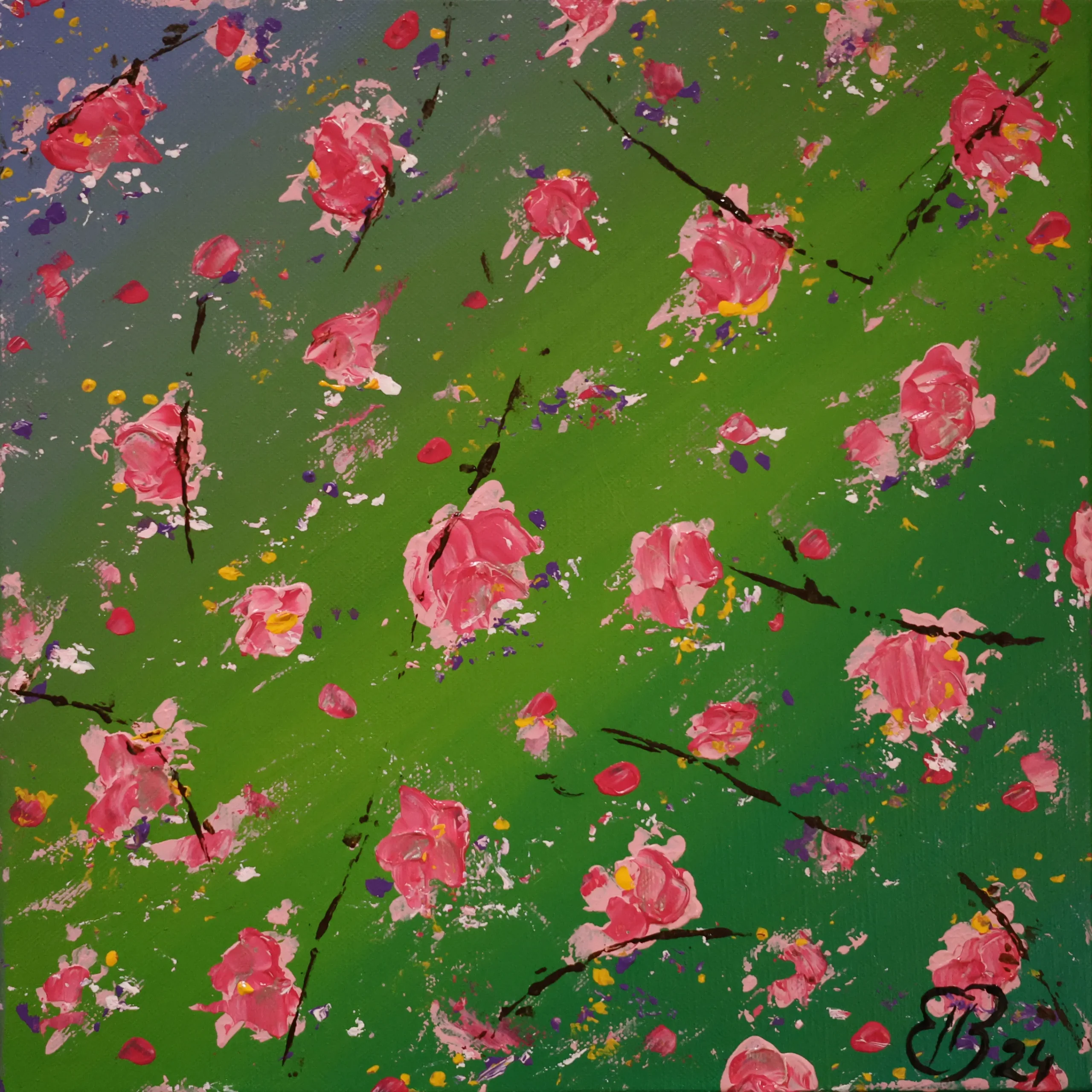 Tempête
Acrylic on canvas
30x30 cm, 2024
Painting by Bernadeta Bardo